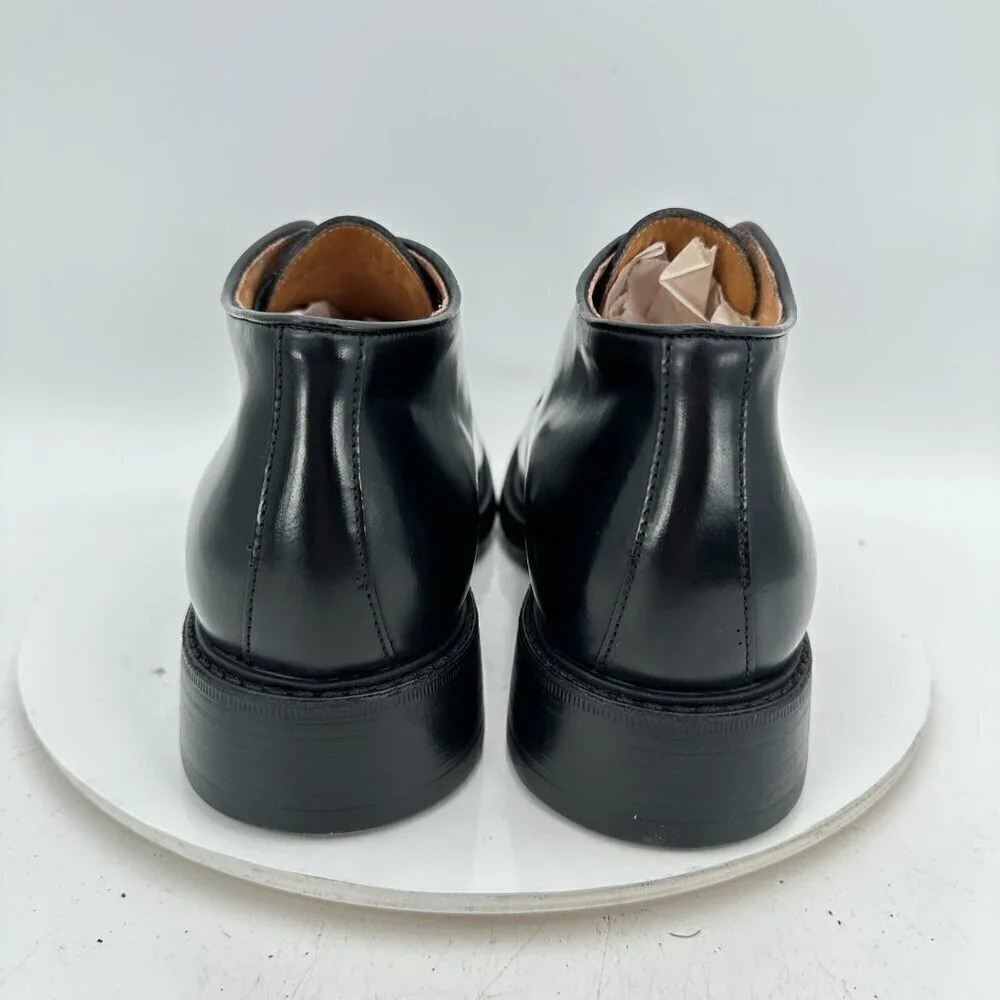 Men's Black Leather Lace-Up Dress Shoes